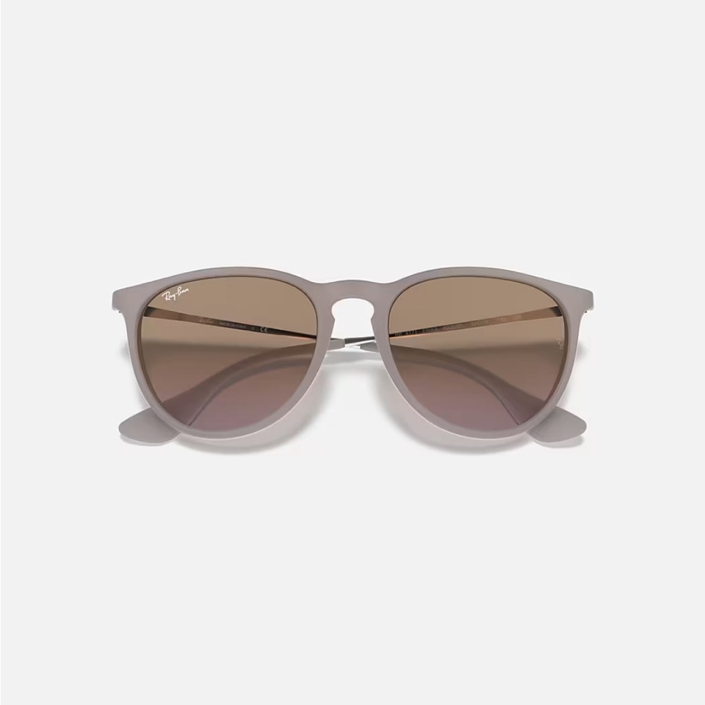 New Ray Ban Erika sunglasses 🕶️ FRAME Matte Dark Sand LENSES Brown/Violet